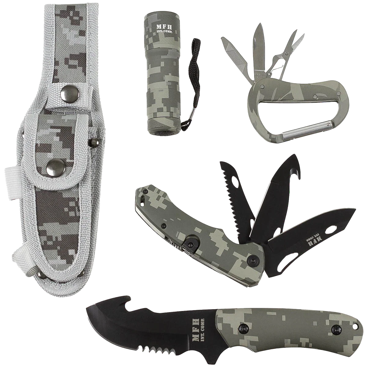 5-teiliges Outdoor Survival-Set "Camouflage"