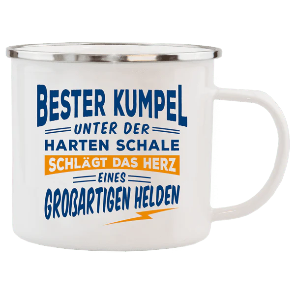 Emaille-Becher "Bester Kumpel"