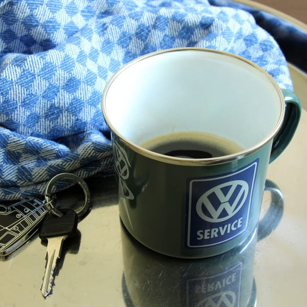Emaille-Becher "VW Service"