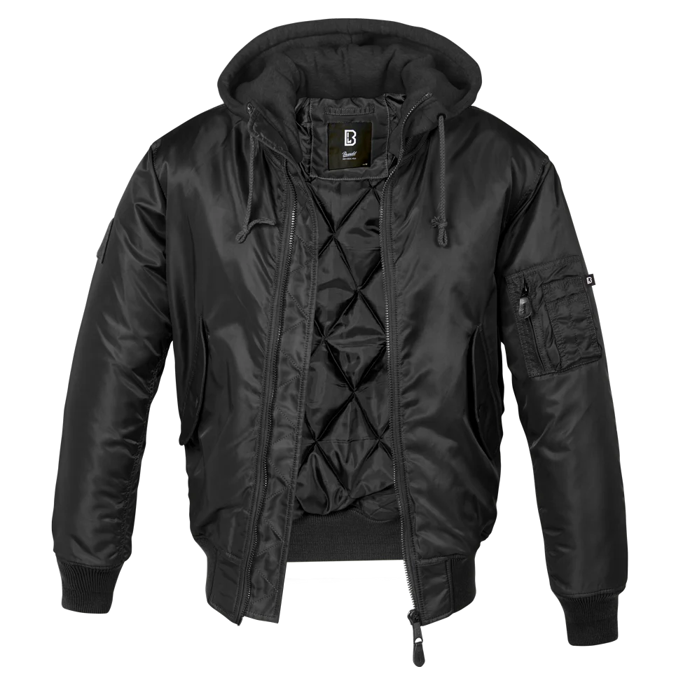 Fliegerjacke mit Sweat-Kapuze von Brandit