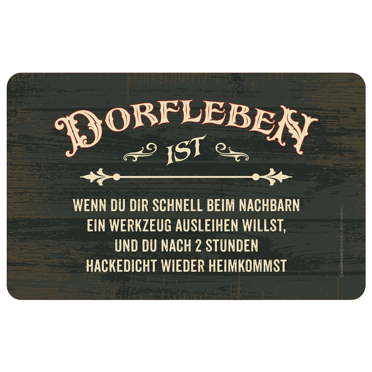 Frühstücksbrett "Dorfleben"