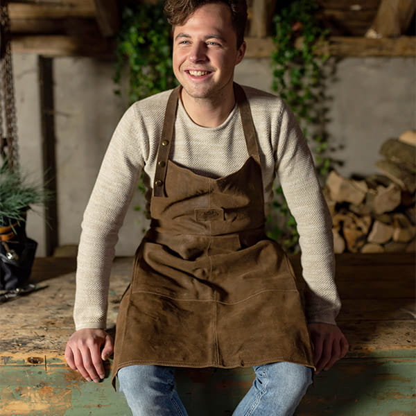 Grillschürze aus Leder