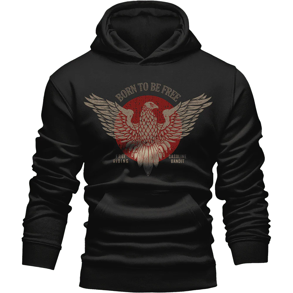Hoodie "Born to be free" von Gasoline Bandit