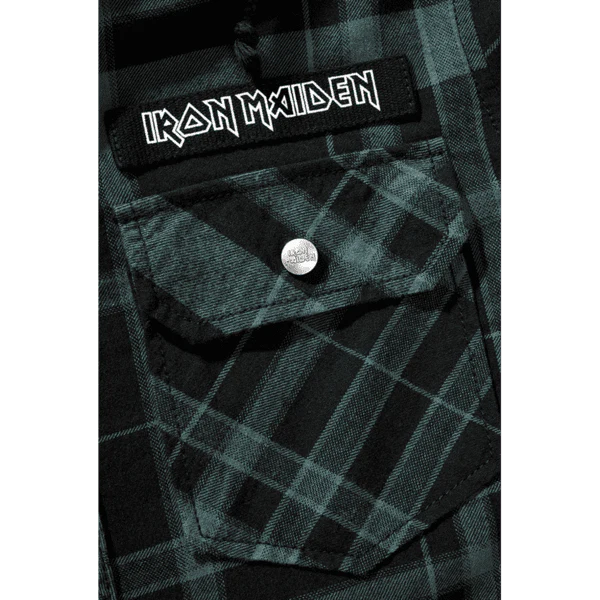 Iron Maiden Checkshirt mit Kapuze - Image 4
