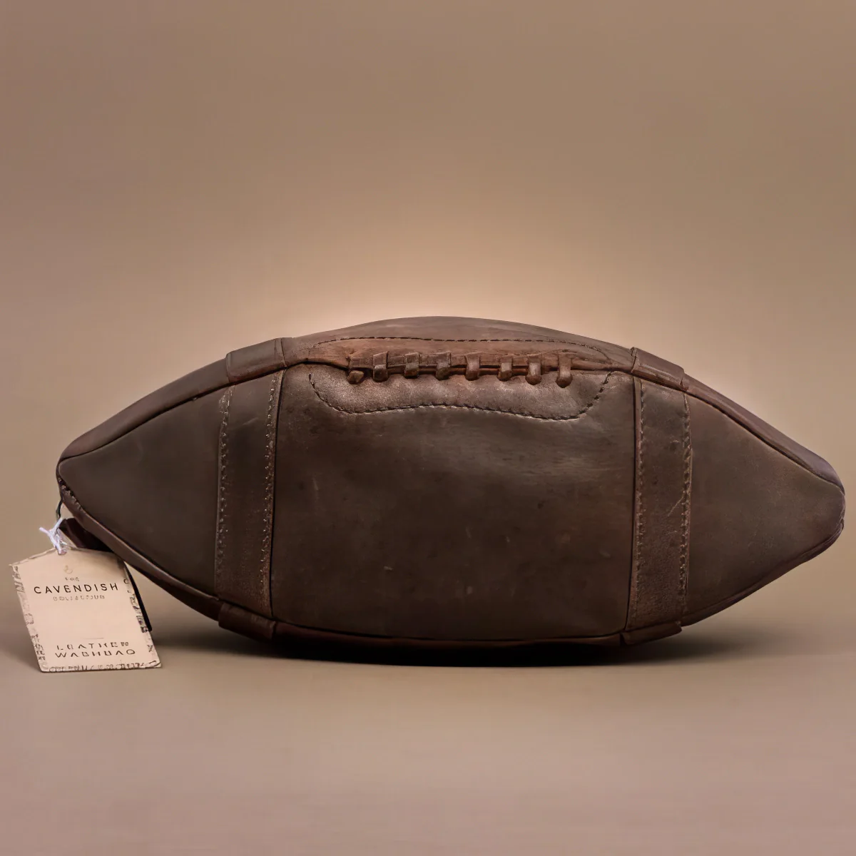 Leder-Kulturbeutel "American Football"