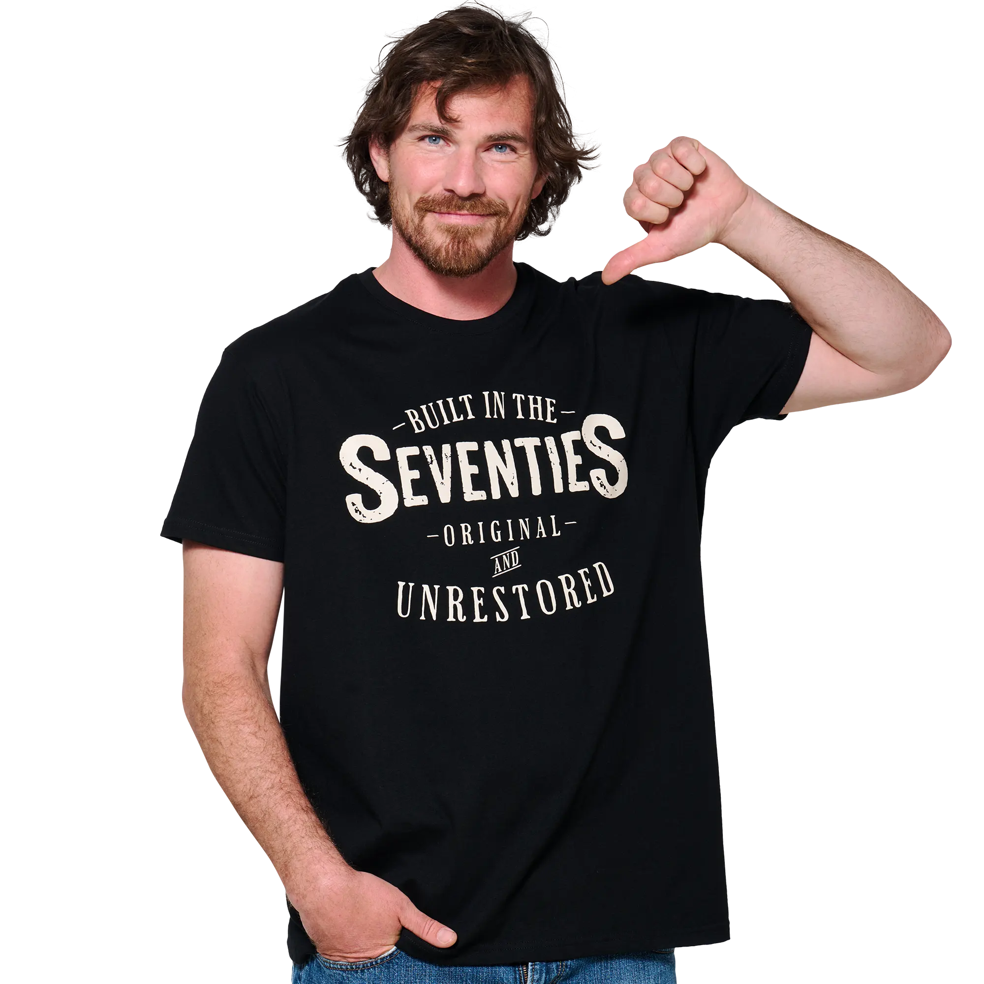 T-Shirt "Built in the Seventies" von Gasoline Bandit