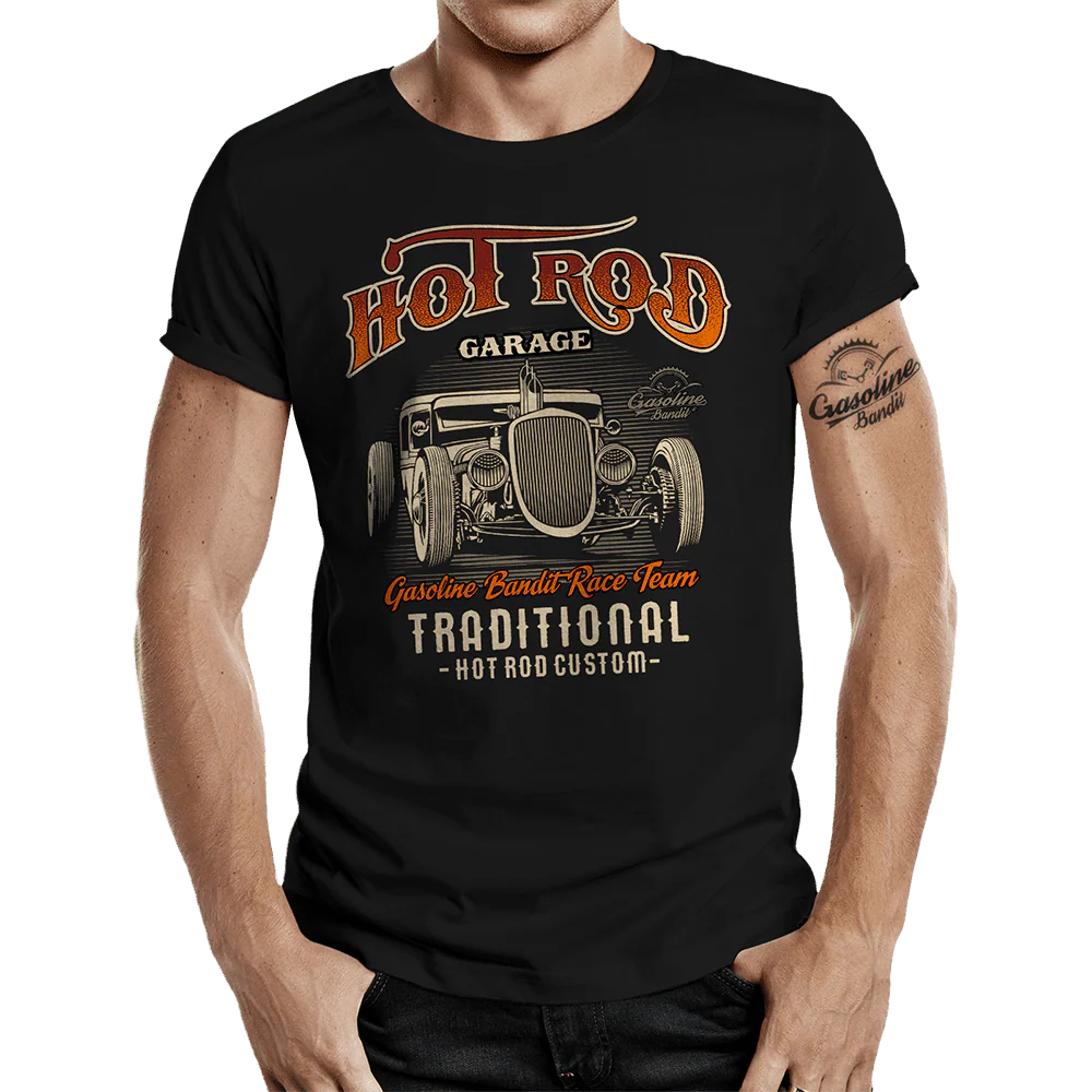T-Shirt "Hot Rod Custom" von Gasoline Bandit