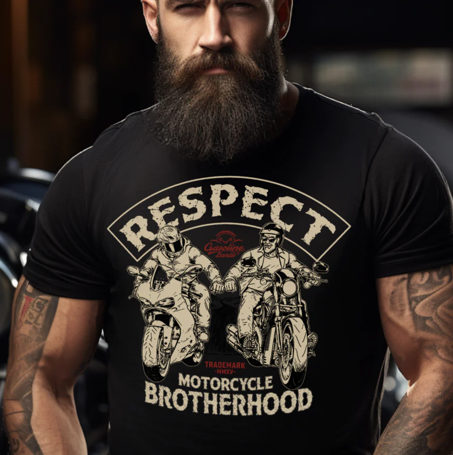 T-Shirt "Motorcycle Brotherhood" von Gasoline Bandit