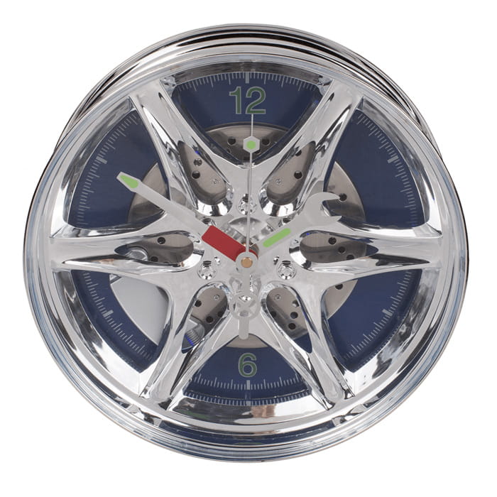 Wanduhr "Felge" mit blauer LED Beleuchtung - Image 4